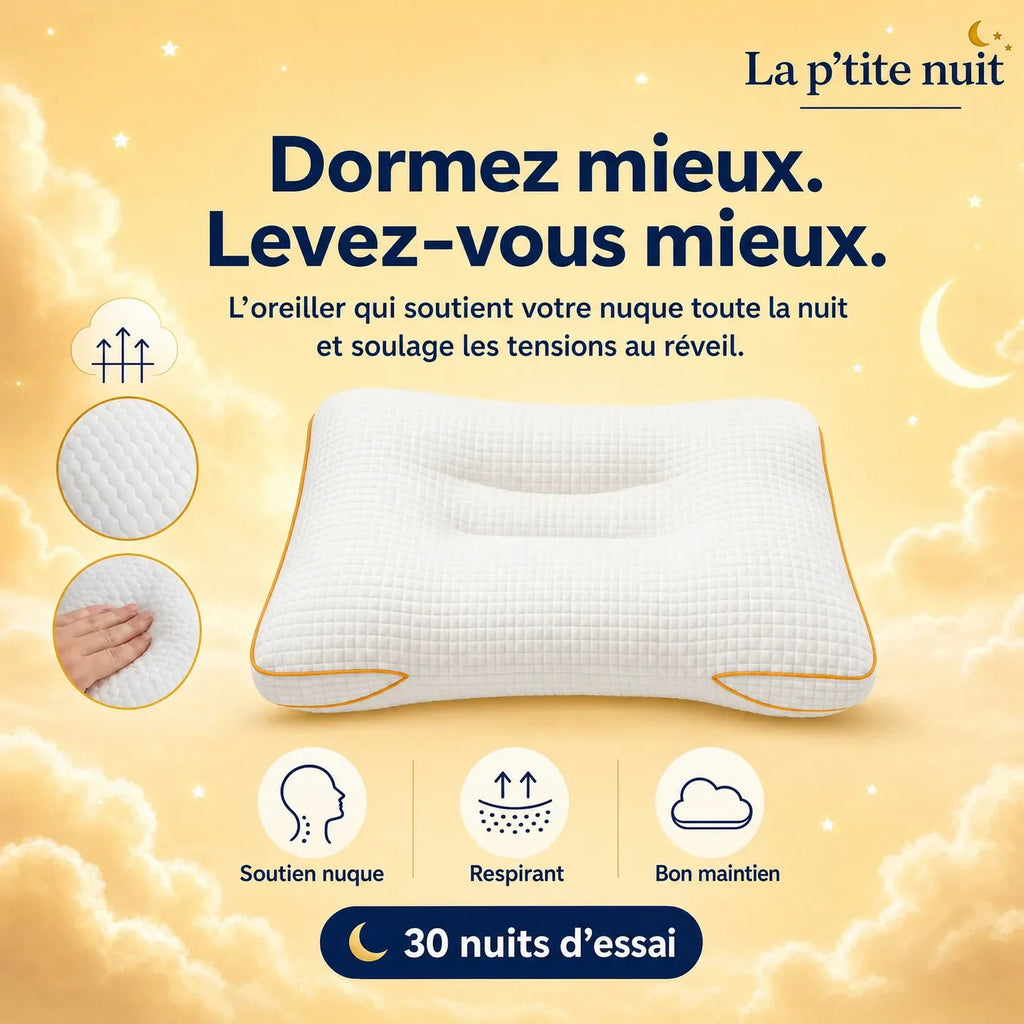 Ergonomisches Erwachsenenkissen von Die stille Nacht, Nackenstütze die ganze Nacht